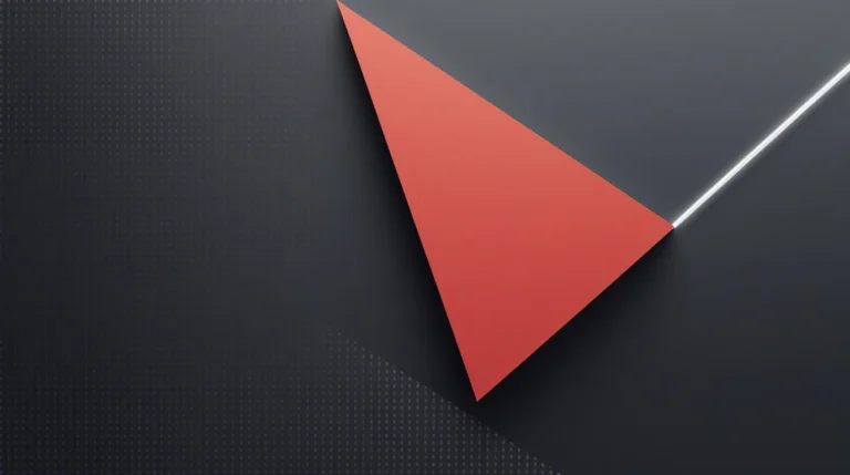 Composición geométrica en coral y gris oscuro que evoca la brecha entre SEO tradicional y posicionamiento GEO en Argentina